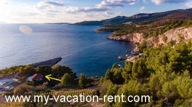 Appartement Cove Zarace (Milna) Île de Hvar La Dalmatie Croatie #4054
