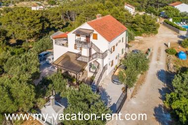 Appartement Cove Makarac (Milna) Eiland Brac Dalmatië Kroatië #7007