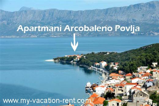 Apartmán Povlja Ostrov Brač Dalmácie Chorvatsko #5586